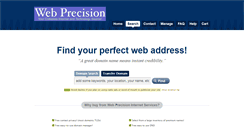 Desktop Screenshot of domains.webprecision.com