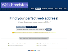 Tablet Screenshot of domains.webprecision.com